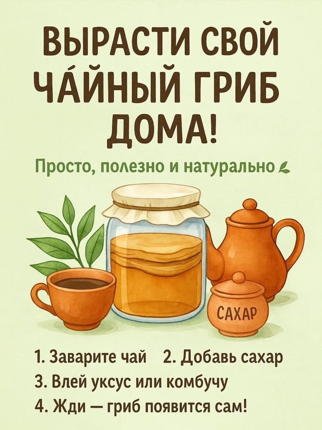 Хочешь вырастить свой чайный гриб дома?