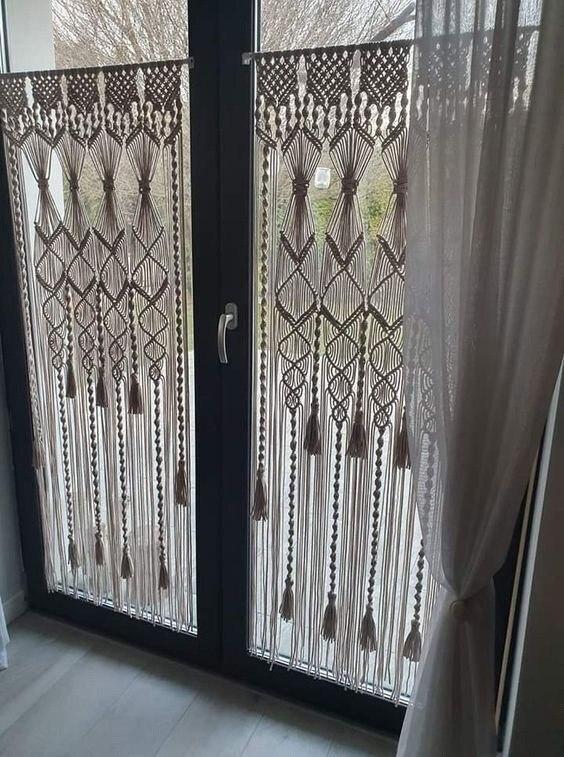 Шторы и занавески в технике макраме 👍️
