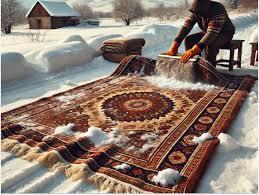 Помните, как раньше половики зимой снегом чистили