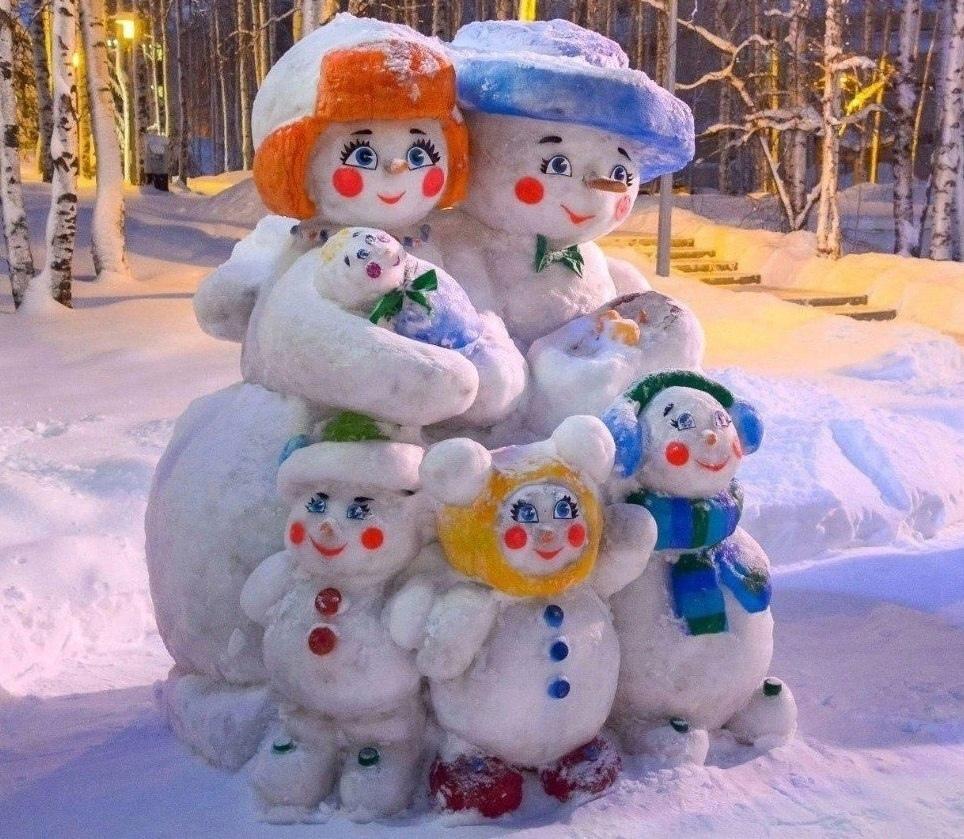 Семейство снеговиков &#10052;&#9924;☃&#9924;&#128525;