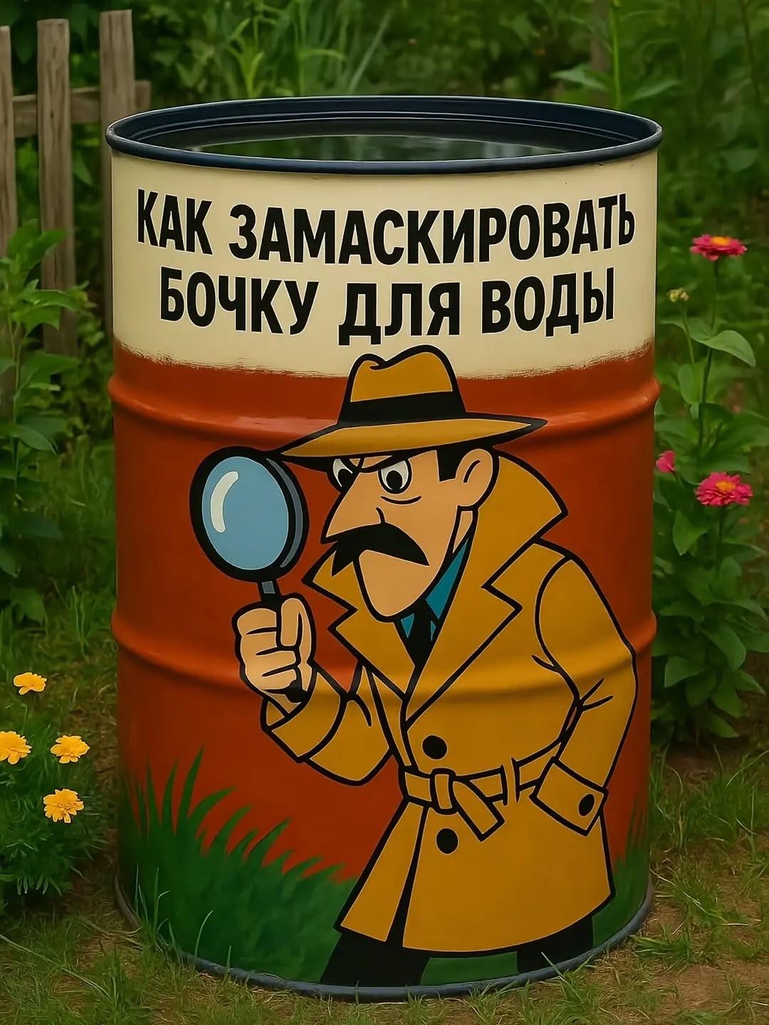 Как замаскировать бочку на дачном участке 🎄