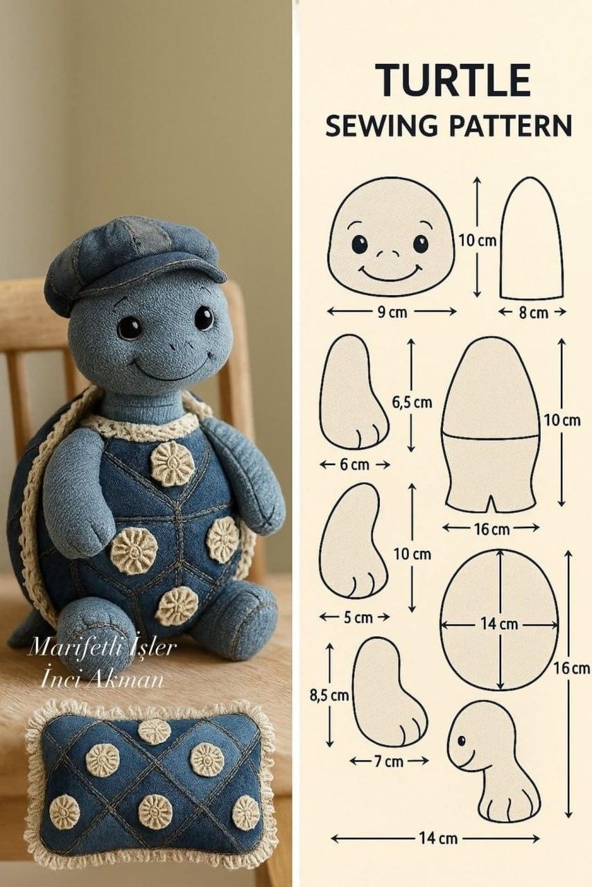 Выкройки очаровательных черепашек