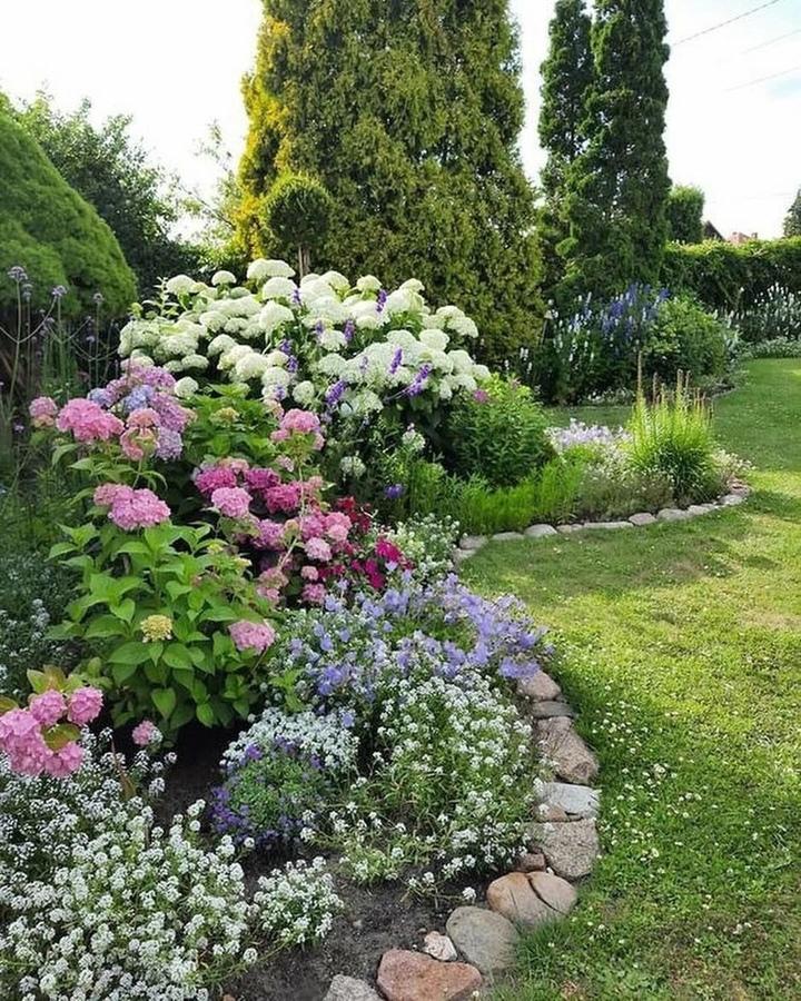 Цветник у дома ограничен лишь фантазией владельца &#127800;&#127802;&#127804;