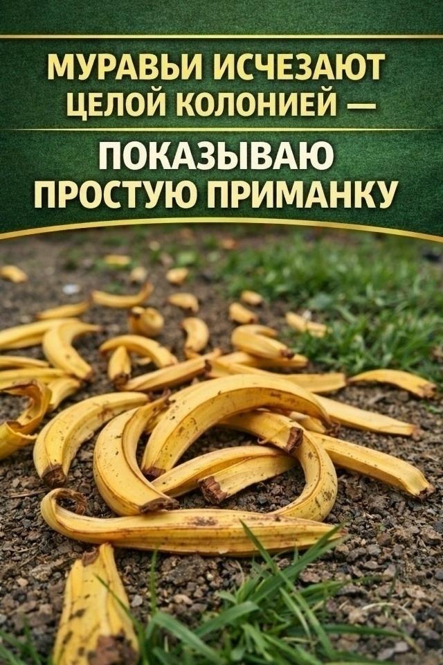 ЗАЩИТА ОТ МУРАВЬЁВ С ПОМОЩЬЮ БАНАНОВОЙ КОЖУРЫ.