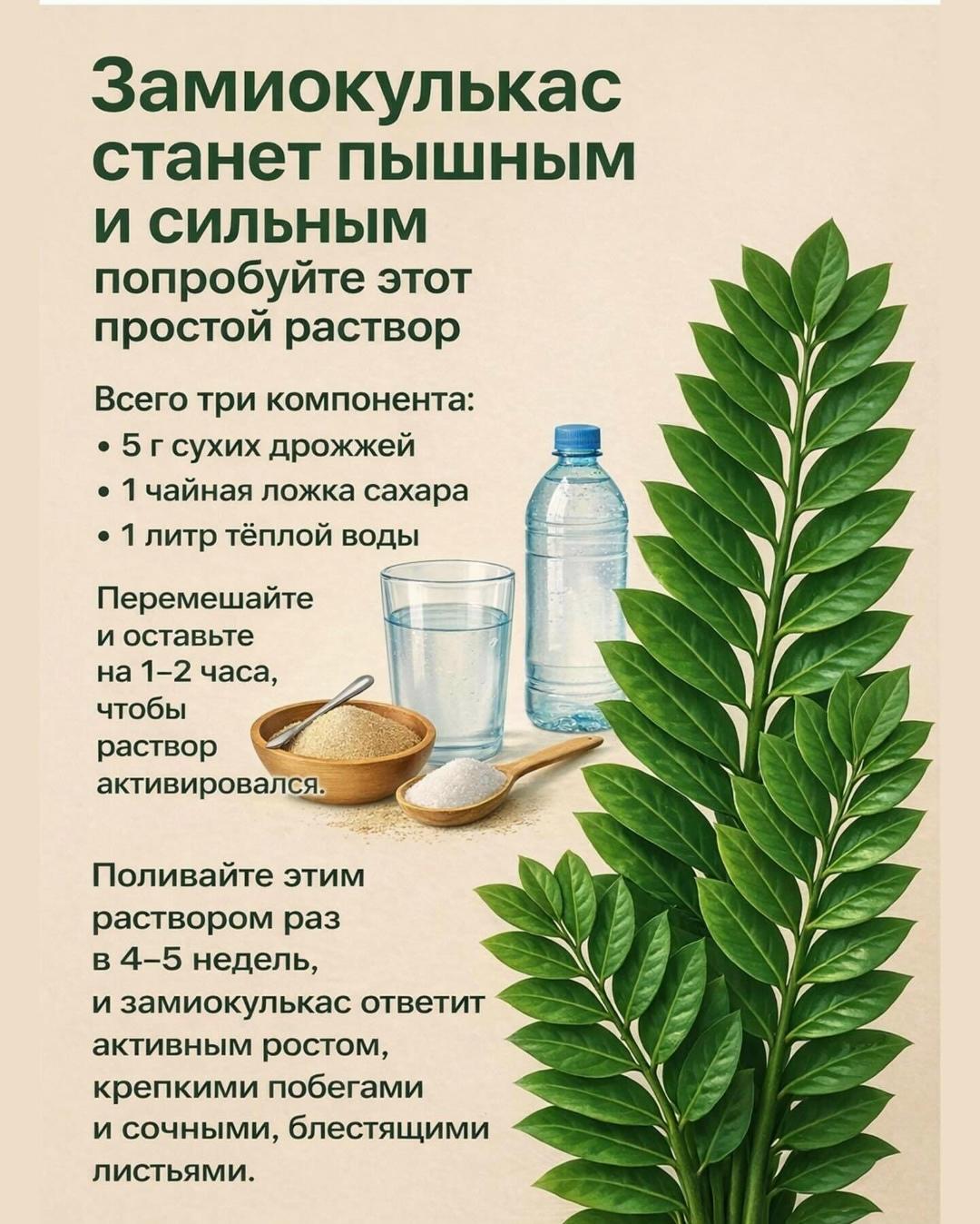 Вот почему дрожжевой раствор так полезен для замиокулькаса