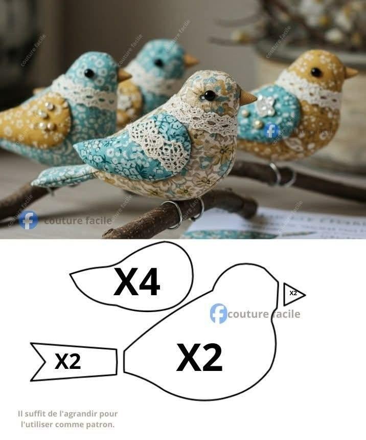 Выкройки птичек