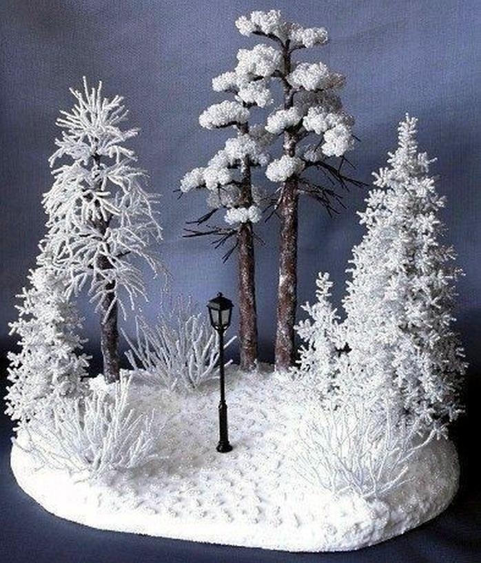 Зимняя композиция из бисера!