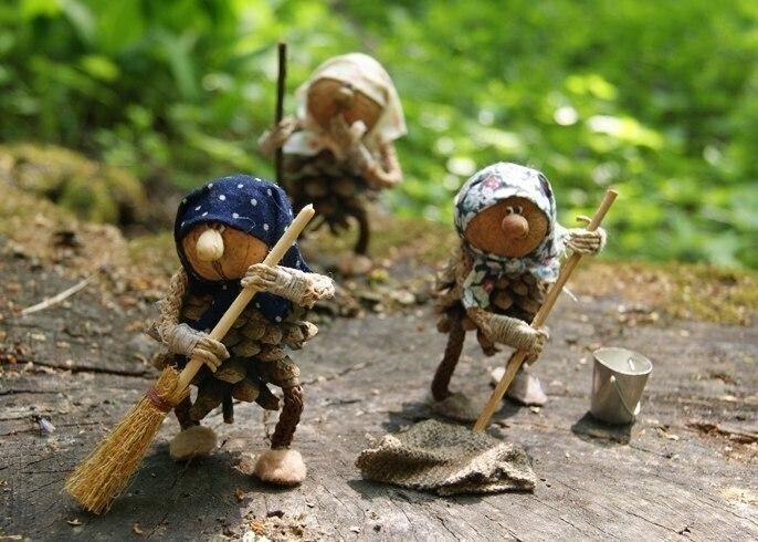 Человечки из природного материала &#128079;