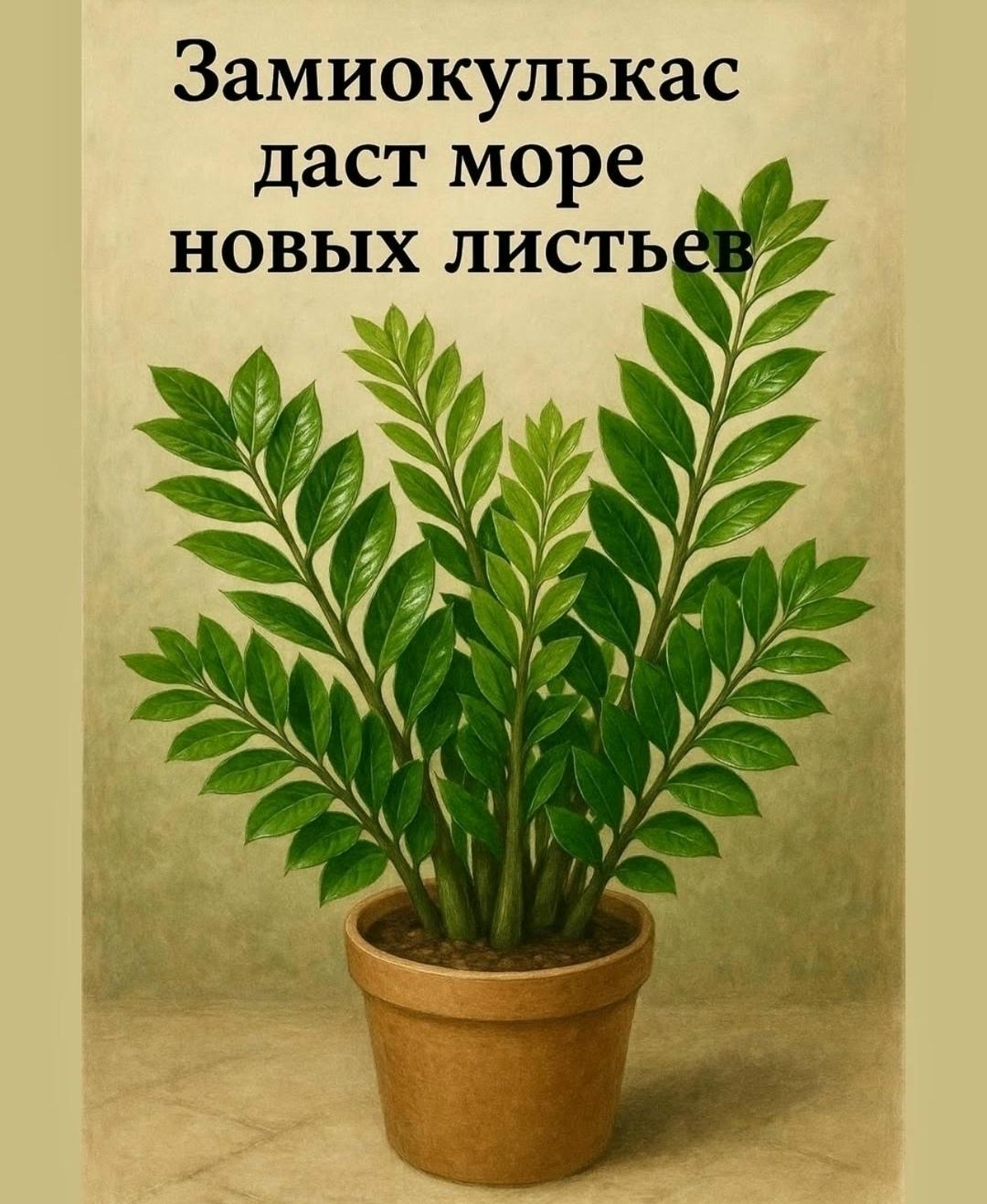 Желаешь, чтобы твой замиокулькас стал особенно пышным и зелёным