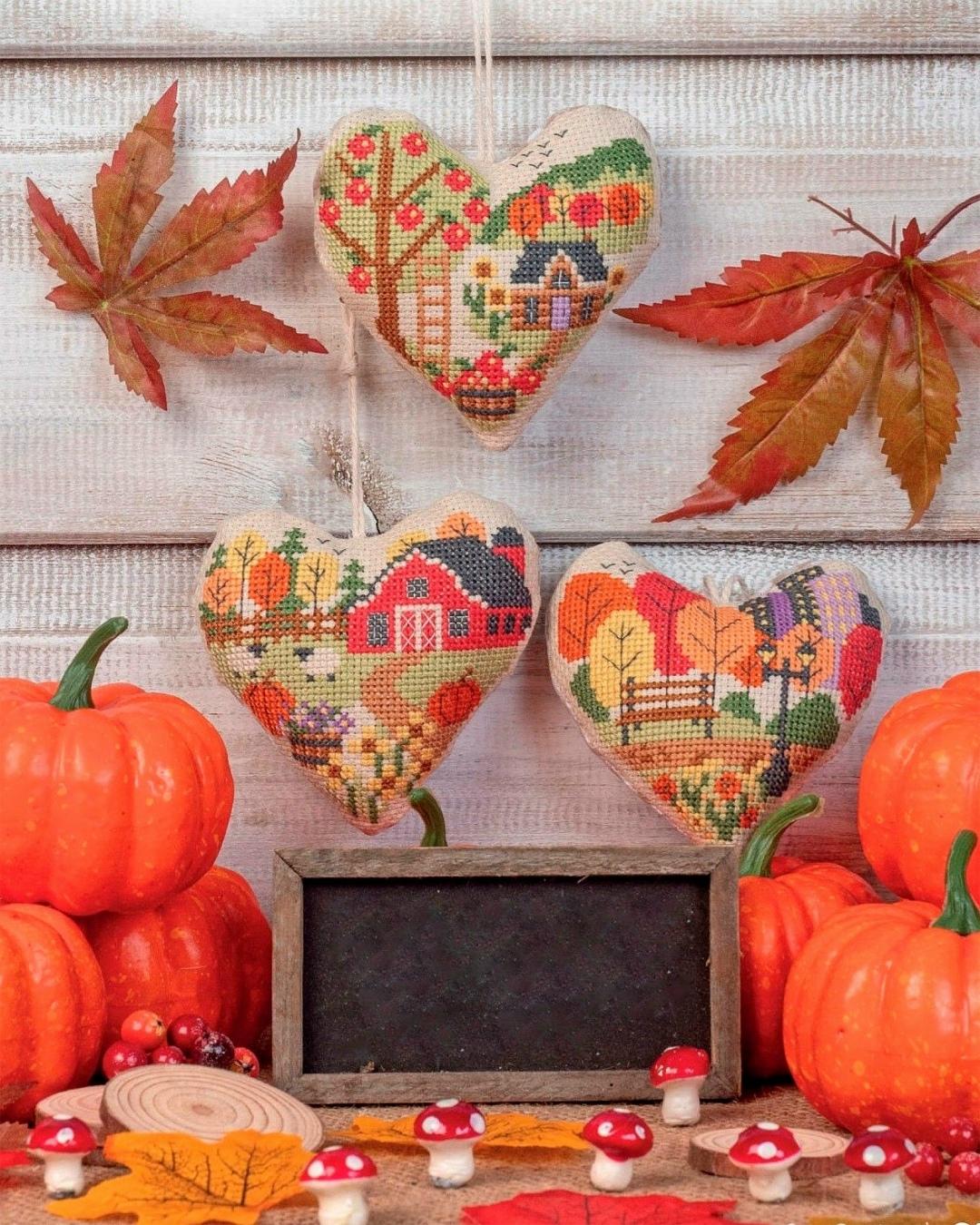 Осенние сердечки