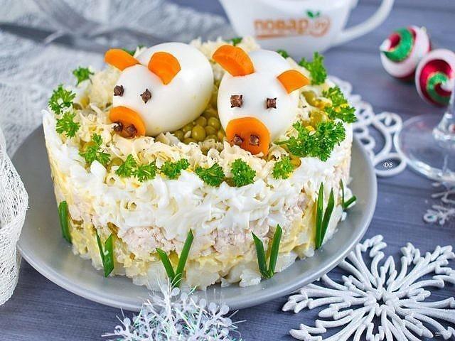 Очень вкусный салатик на Новый Год. Салат "Поросенок"