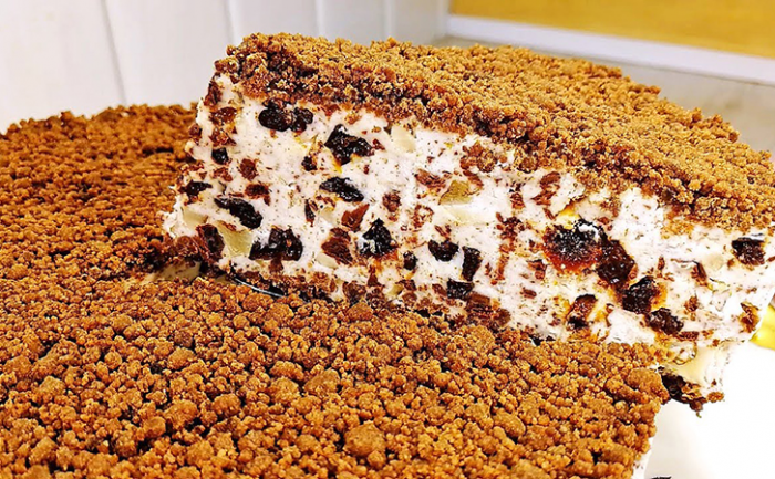 По виду дорогой торт, но сделать проще простого. Даже выпекать не нужно