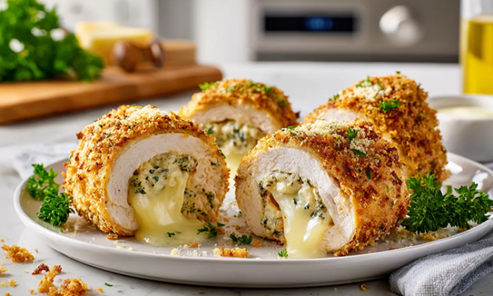 Заворачиваем курицу рулетиками и фаршируем: вкусно и просто, подойдет к праздничному столу