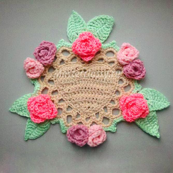 Салфетка "Сердечко" крючком. Мастер-классы