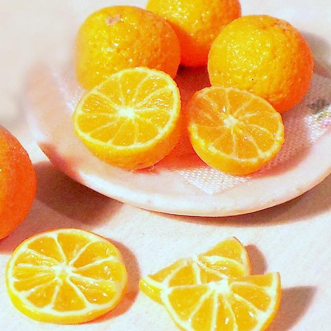 Цитрусовые из полимерной глины. Мастер-классы