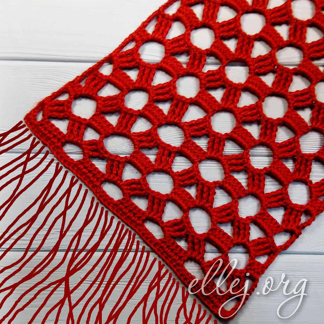 Ажурный шарф крючком "Эстрелла". Схема, описание и мастер-класс