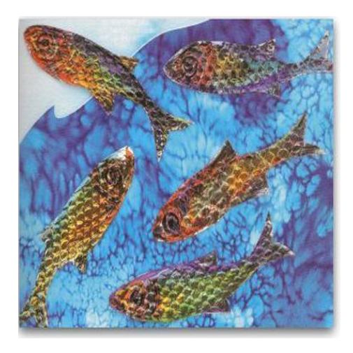 Летние детские поделки: аппликация "Рыбки"