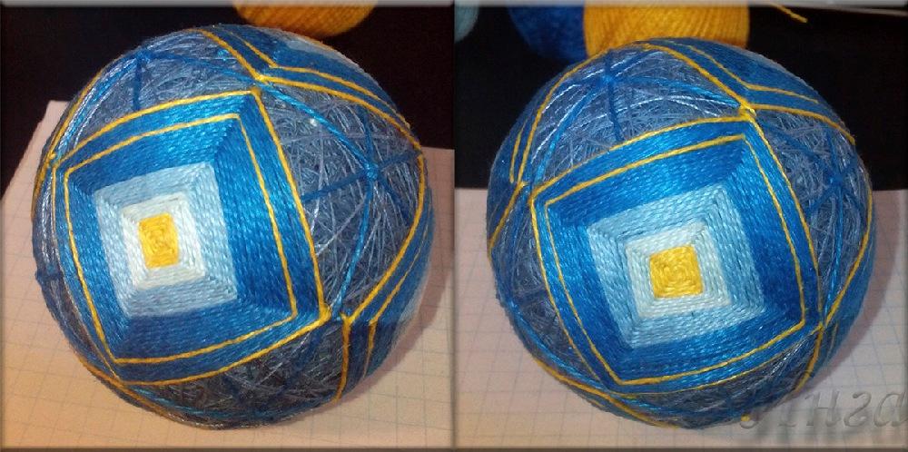 Шары Темари. Часть 3 - разметка "Квадрат"