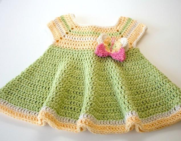 Вязаное платье - 5 идей для маленьких девочек
