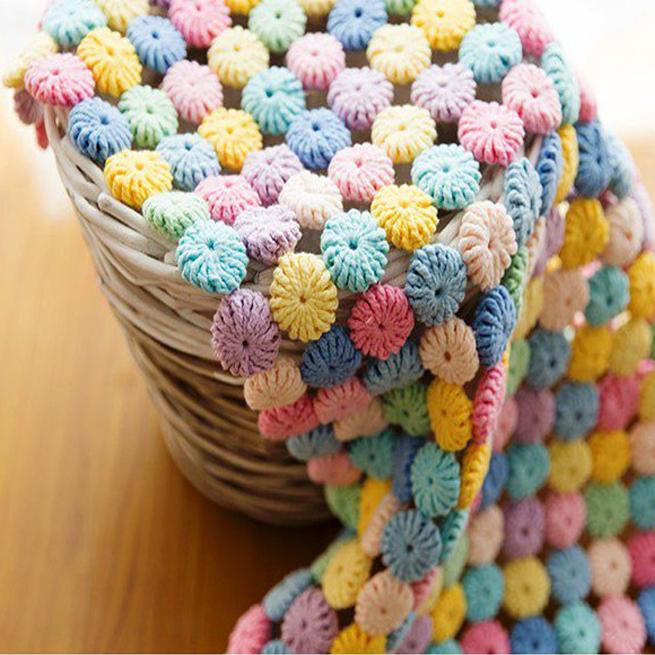 Плед крючком из круглых мотивов. Мастер-класс