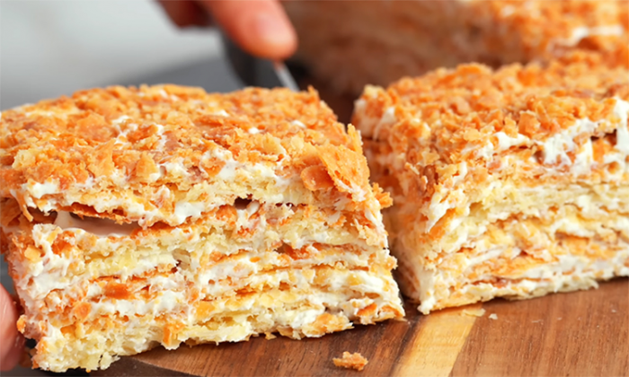 Идеальный Наполеон как в кондитерских: коржи тонкие и хрустящие, а крем нежнейший