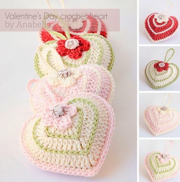 Как связать сердечко крючком. Схема от Anabelia