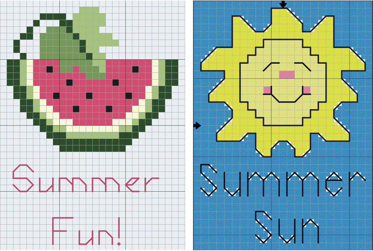 Лето, ах, лето! - две простых и милых схемы для вышивки крестом