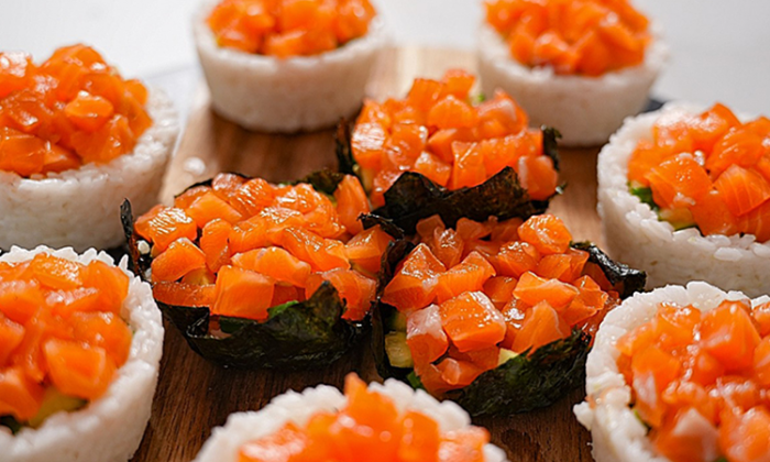 Суши дома и дешевле покупных. Особенные рисовые кармашки «Филадельфия», с нежнейшим сыром