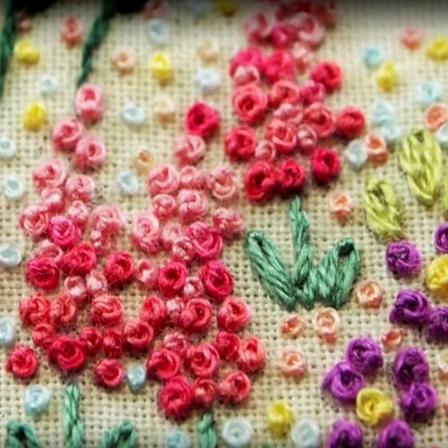 Как вышить "французский узелок" (french knot). Мастер-классы