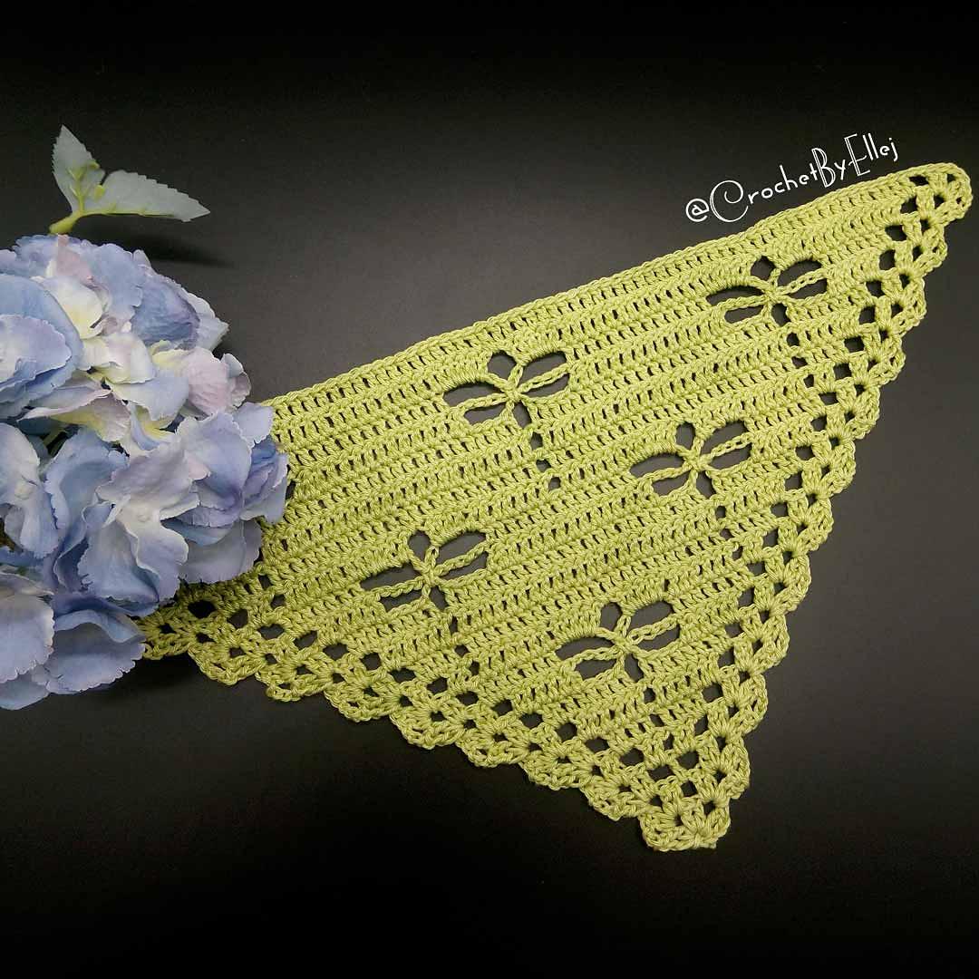 Шаль крючком "Стрекоза". Схема, описание и мастер-класс