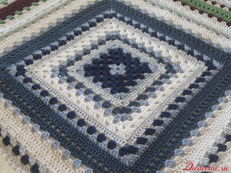 Giant granny square free crochet pattern