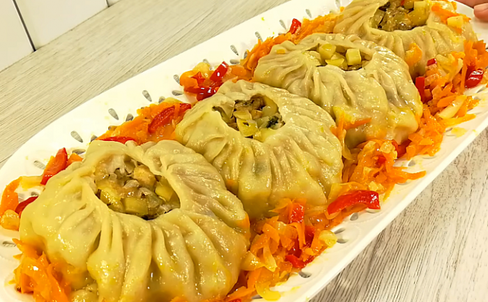 Открытые манты без пароварки. Делаются в обычной кастрюле