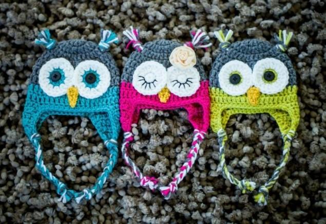 Вязаные совы - 5 идей по применению