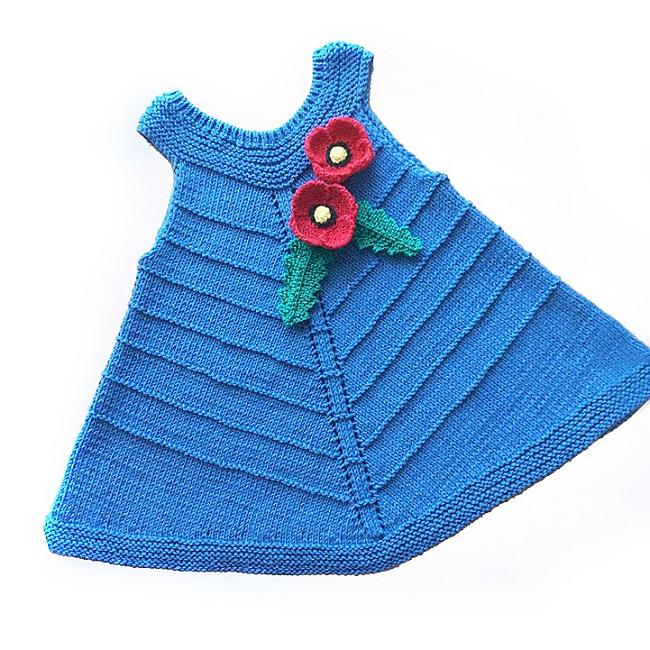 Детское платье спицами. Схемы 