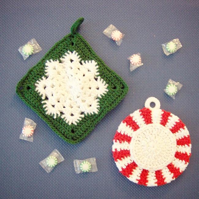 Как связать прихватки "Снежинки" крючком. Описание 