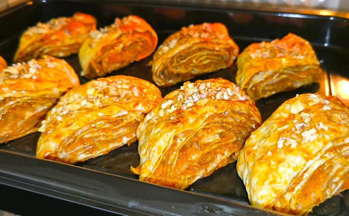 Берем лаваш и тыкву. Шикарная выпечка к чаю почти из ничего