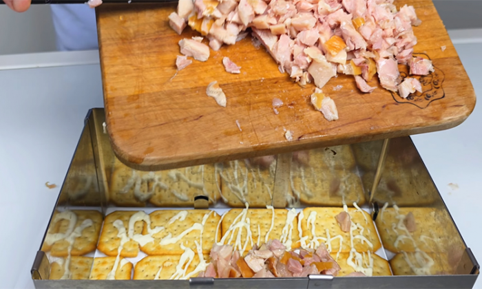 Салат-торт Снежная равнина: новогодний шедевр в центр стола