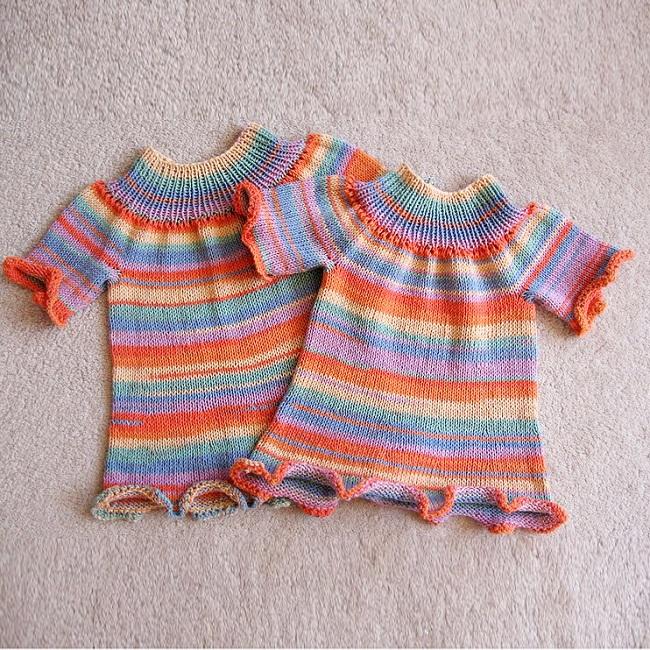 Летние кофточки для детей, связанные на спицах