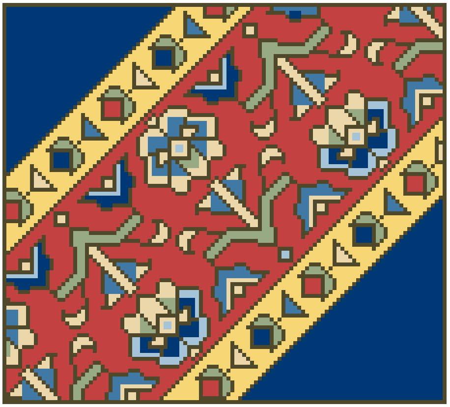 схема для вышивки персидского орнамента