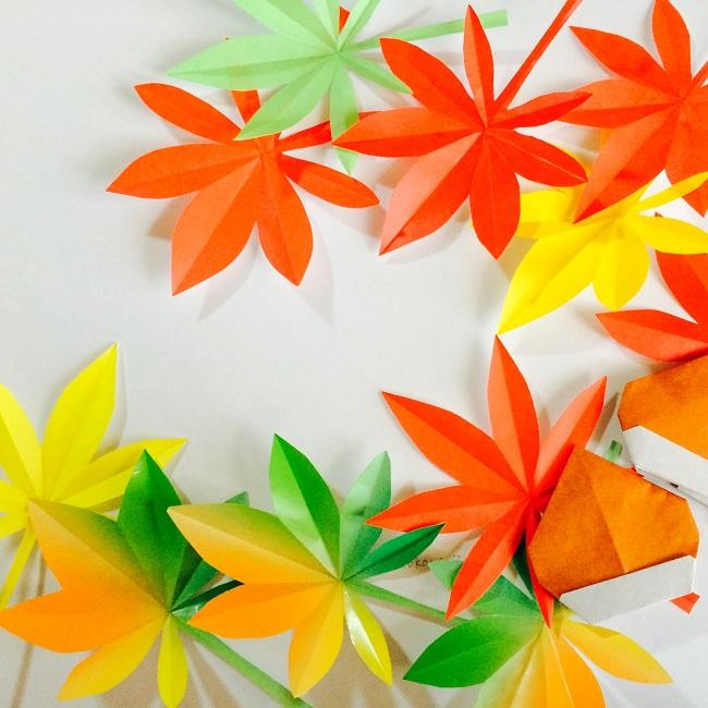 листья оригами мастер-класс