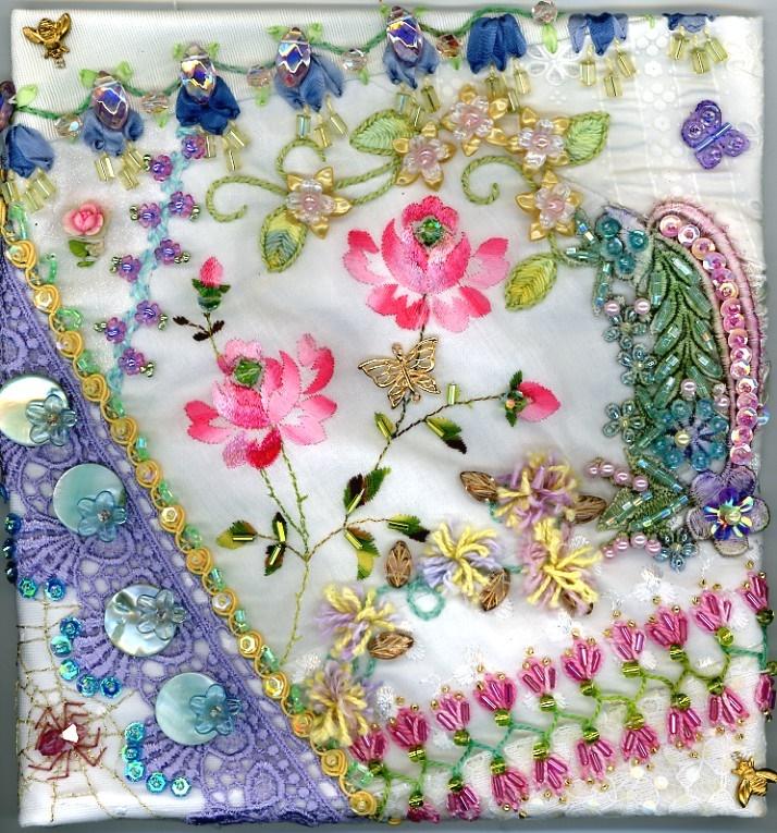 crazy quilt blocks by Pamela Kellogg