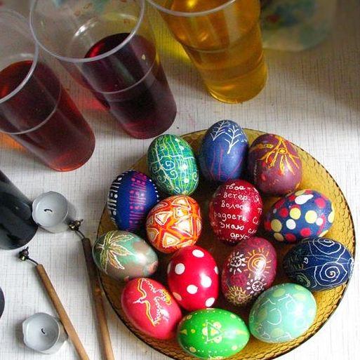 роспись пасхальных яиц воском мастер-класс